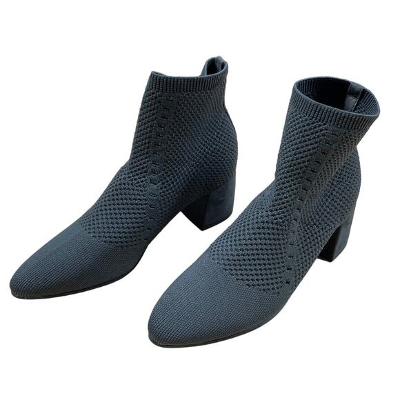 Eileen Fisher Purl Graphite Stretch Gray Women's Bootie Size 5 New Without Box - Picture 2 of 7